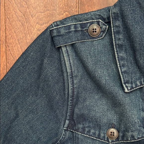 Unpublished Anthropologie Morgan Military Utility Denim Jean Jacket, Size S - Picture 5 of 14